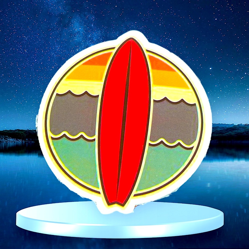 Surf Outdoor Adventure Journey Wander Traveler Explore Sticker